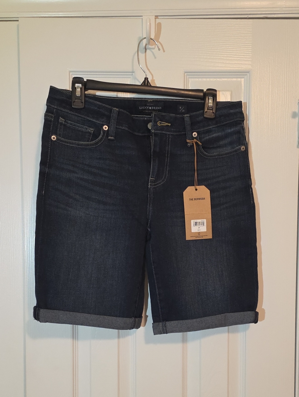 Lucky Brand Dark Indigo Denim Bermuda Shorts
